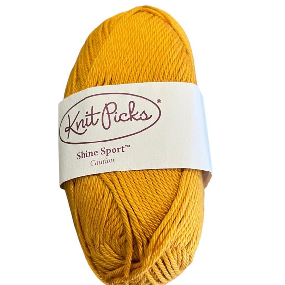 Knit Picks Yarn Assortment: CotLin Swan Shine Sport Caution Crayon White 6 Pcs - Picture 3 of 16